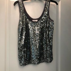 Velvet by Graham & Spencer Sequined Top XS NWT
